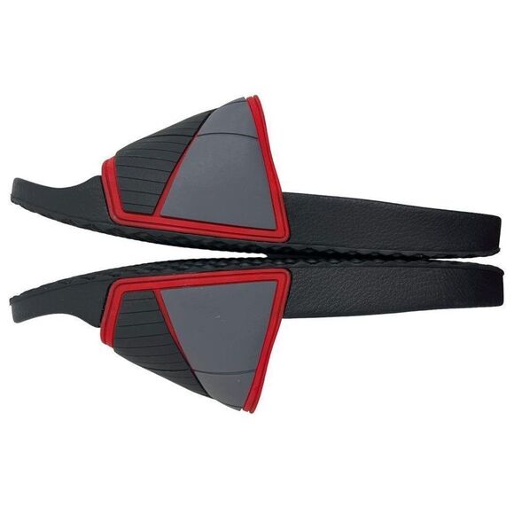 PRADA Sport Men's Black & Red Rubber White Logo Sandal Slides Size 10 - Picture 5 of 12